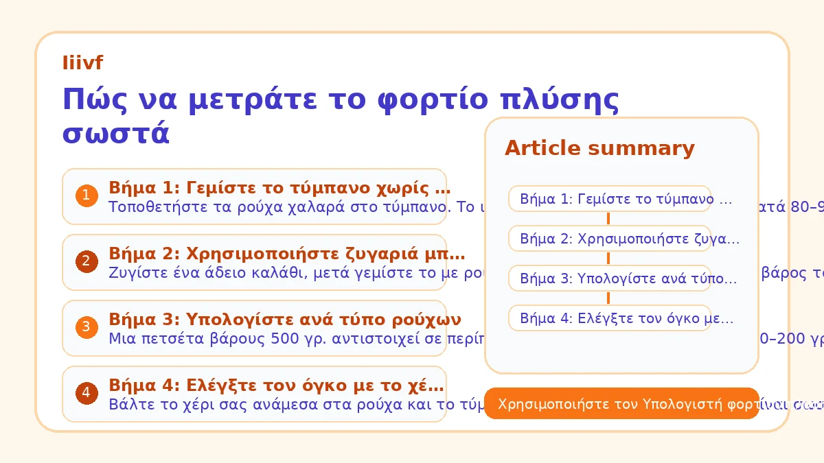 Πώς να μετράτε το φορτίο πλύσης σωστά