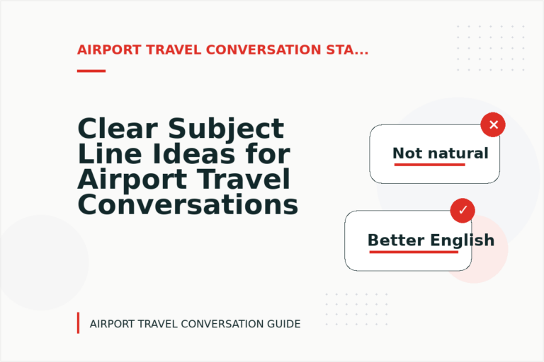 Clear Subject Line Ideas for Airport Travel Conversations