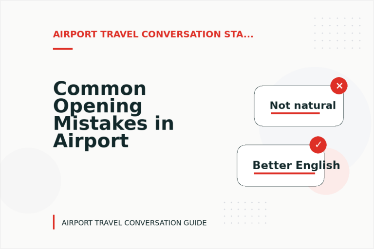Common Opening Mistakes in Airport Travel Conversations Common Opening Mistakes in Airport Travel Conversations