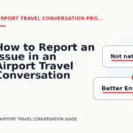 How to Report an Issue in an Airport Travel Conversation